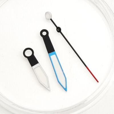 9*13*13.5MM Blue Trim Green Luminous Watch Hands For NH35A/NH36A Movement