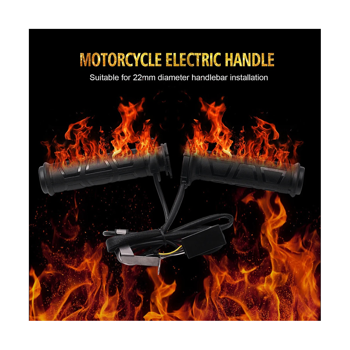 7/8 Heated Motorcycle Handlebar Electric Hot Grips 12V Handle Heat 22mm