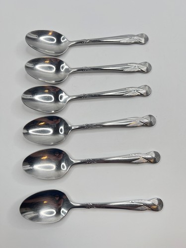 Retroneu Octave Lot of 6 Place/Oval Soup Spoons 7" Stainless Steel 18-8 Flatware - Picture 11 of 17
