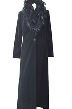House Of Fraser Long Velour Coat Velvet Full Ankle Length Fit Flare Maxi Vintage