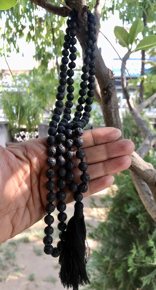108 1 Lava Rock Healing Gem Stones Jaap Japa Mala Chakra