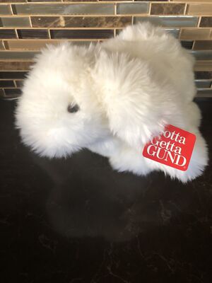 Muncher White Bunny Rabbit Stuffed Animal Gotta Getta Gund 3649 With Tag