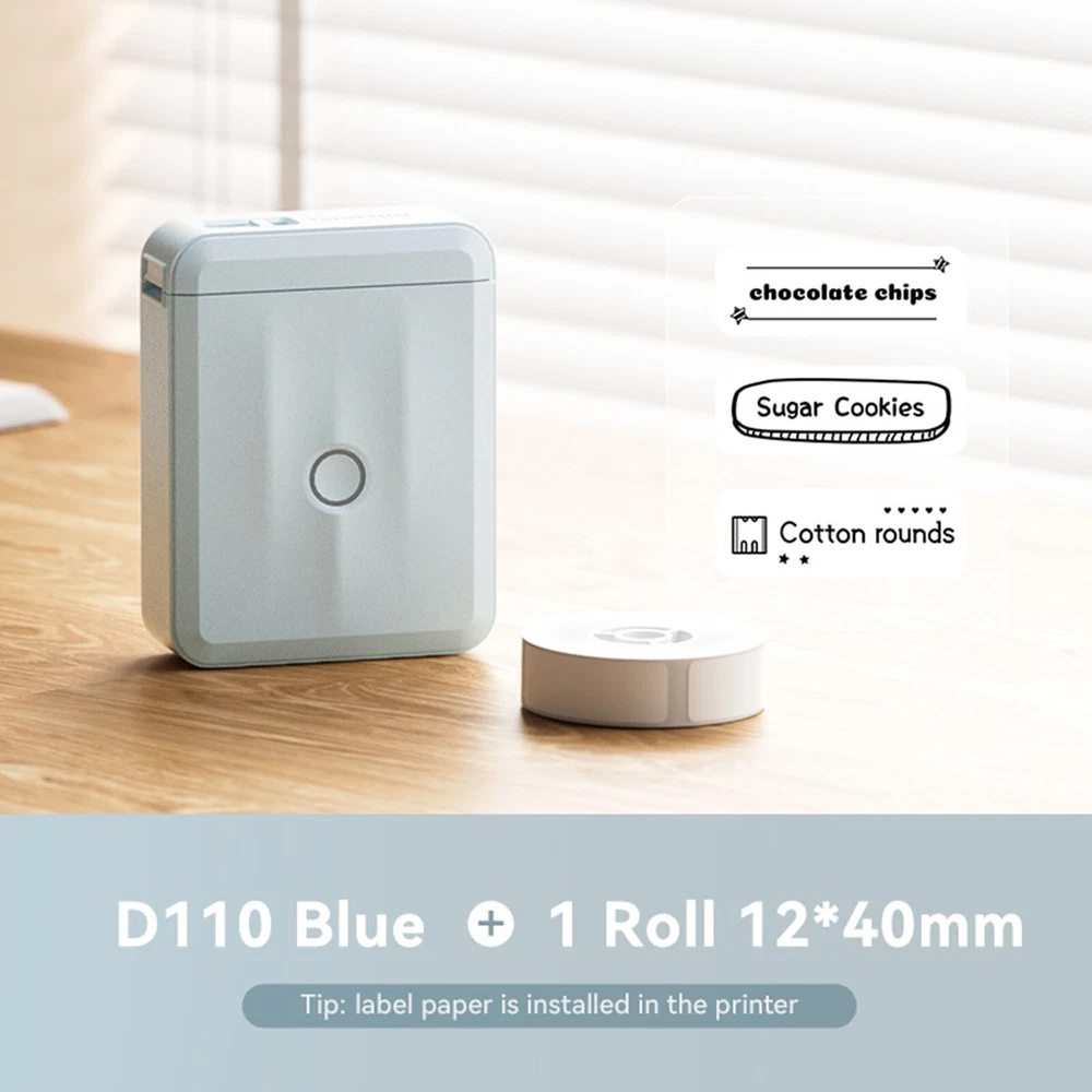 NIIMBOT D110-M Portable Bluetooth Label Maker Machine with Tape
