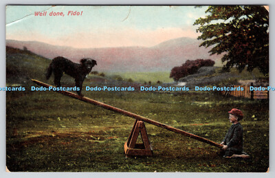 R741555 Well Done Fido Raphael Tuck and Sons Rapholette Postcard 8033 1907