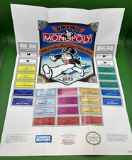 1991 Nintendo Action Video Parker Bros. Monopoly 12" x 16" Poster Insert - NEW