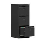Metal Vertical File Storage Cabinet,3 Drawer Filing Cabinet with Lock for Office