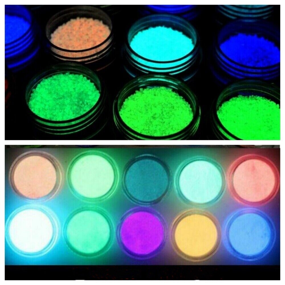 10 Color Glow In The Dark Powder Pigment Dye UV Resin Epoxy Craft Christmas Art