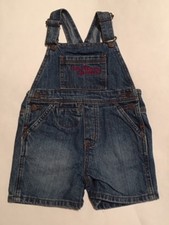 EUC Toddler Bib Overall Shorts Levi Strauss Signature Size 18 Months Snap Crotch