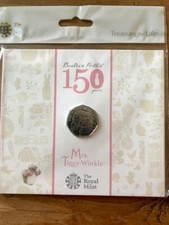 The ROYAL MINT 150 Anniversary of Beatrix Potter 50 Pence Unc 9 Choices