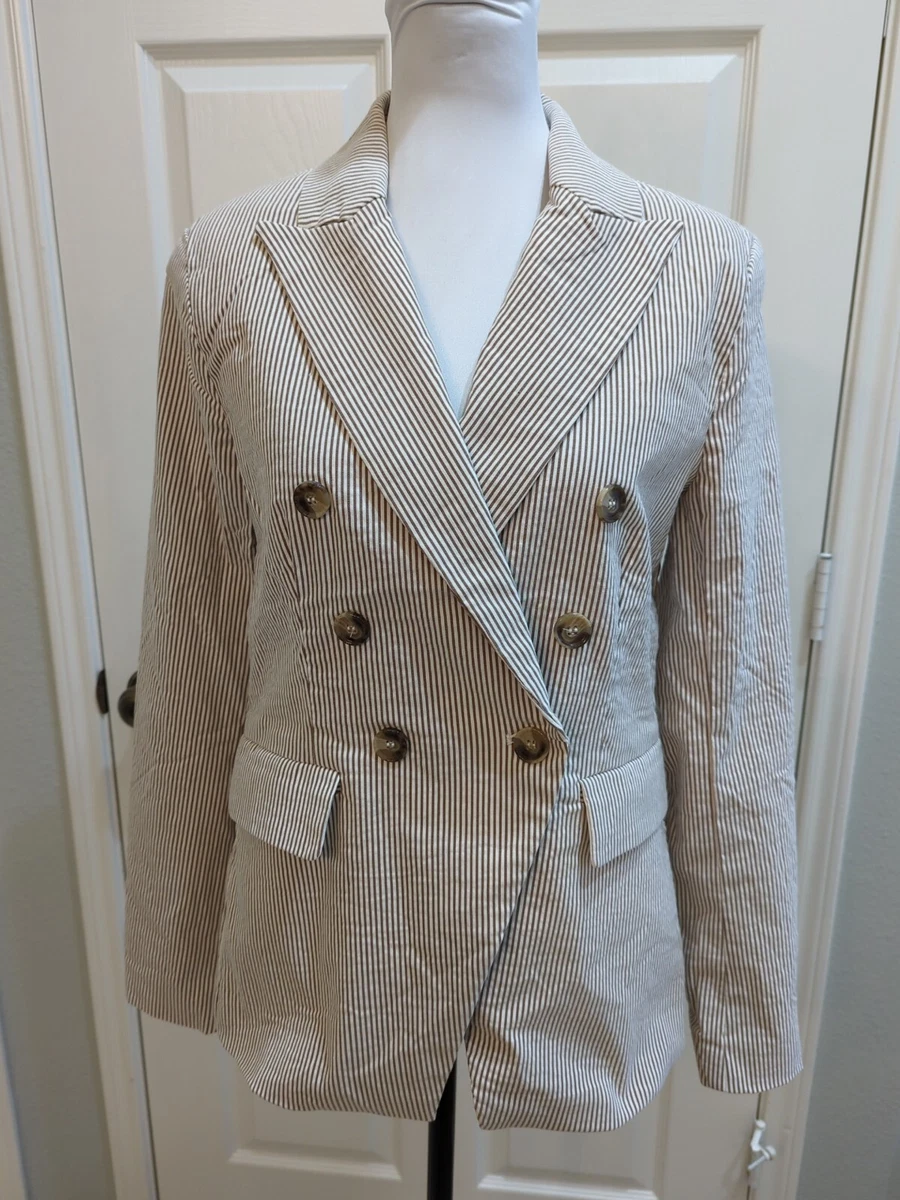 Seersucker cheap jacket womens