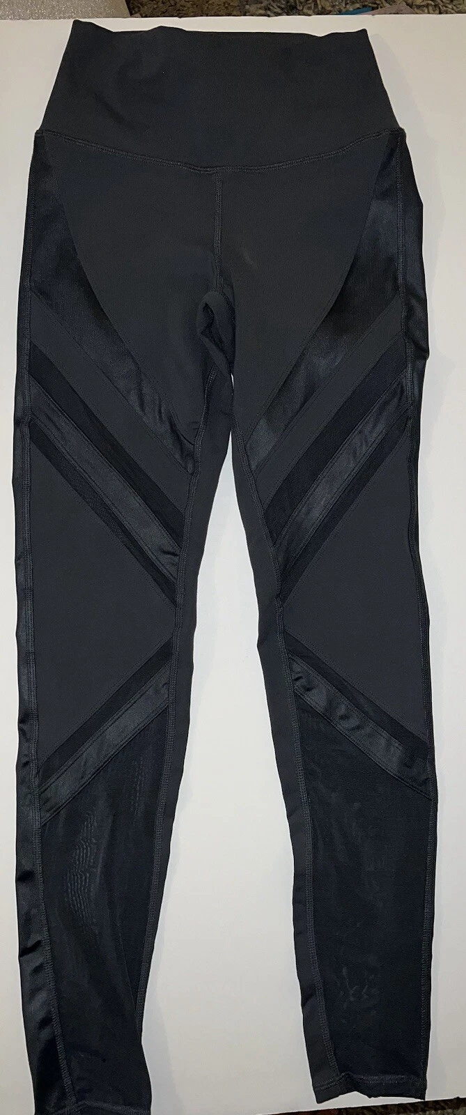 alo-yoga pull on skinny mesh leggings