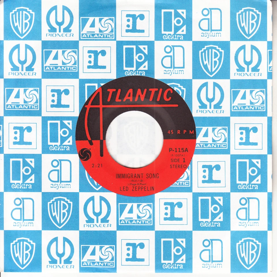 LED ZEPPELIN Immigrant Song & Hey Hey What Can I Do? PICTURE INSERT JAPAN NEW 45 - Image 4 of 4