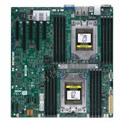 Carte mère Supermicro H11DSI E-ATX + 2x CPU AMD EPYC 7B12 + 8x 32Go RAM 3200MHz - Photo 3/8