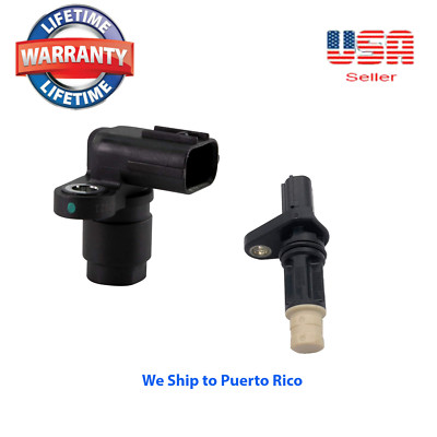 Set of 2 Engine Camshaft & Crankshaft Position Sensor Fit: Acura , Honda