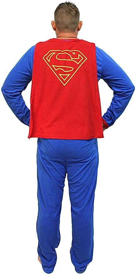 Superman Costume Pajamas Pjs Men s NWT eBay