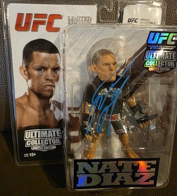 UFC superstar Nate Diaz signed ltd edition /750 Rnd 5 action