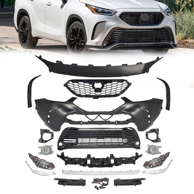 For Toyota Highlander XSE 2021-24 Front Bumper Cover Kit With Grille/Fog Lights