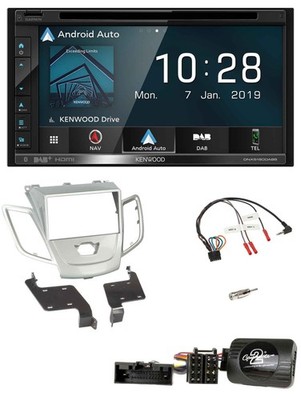 Kenwood DAB TMC USB 2DIN Lenkrad Bluetooth Navigation für Ford Fiesta 13-17 ohne