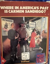 Where In America's Past is Carmen Sandiego Big Box PC Game 5.25 DOS Disk
