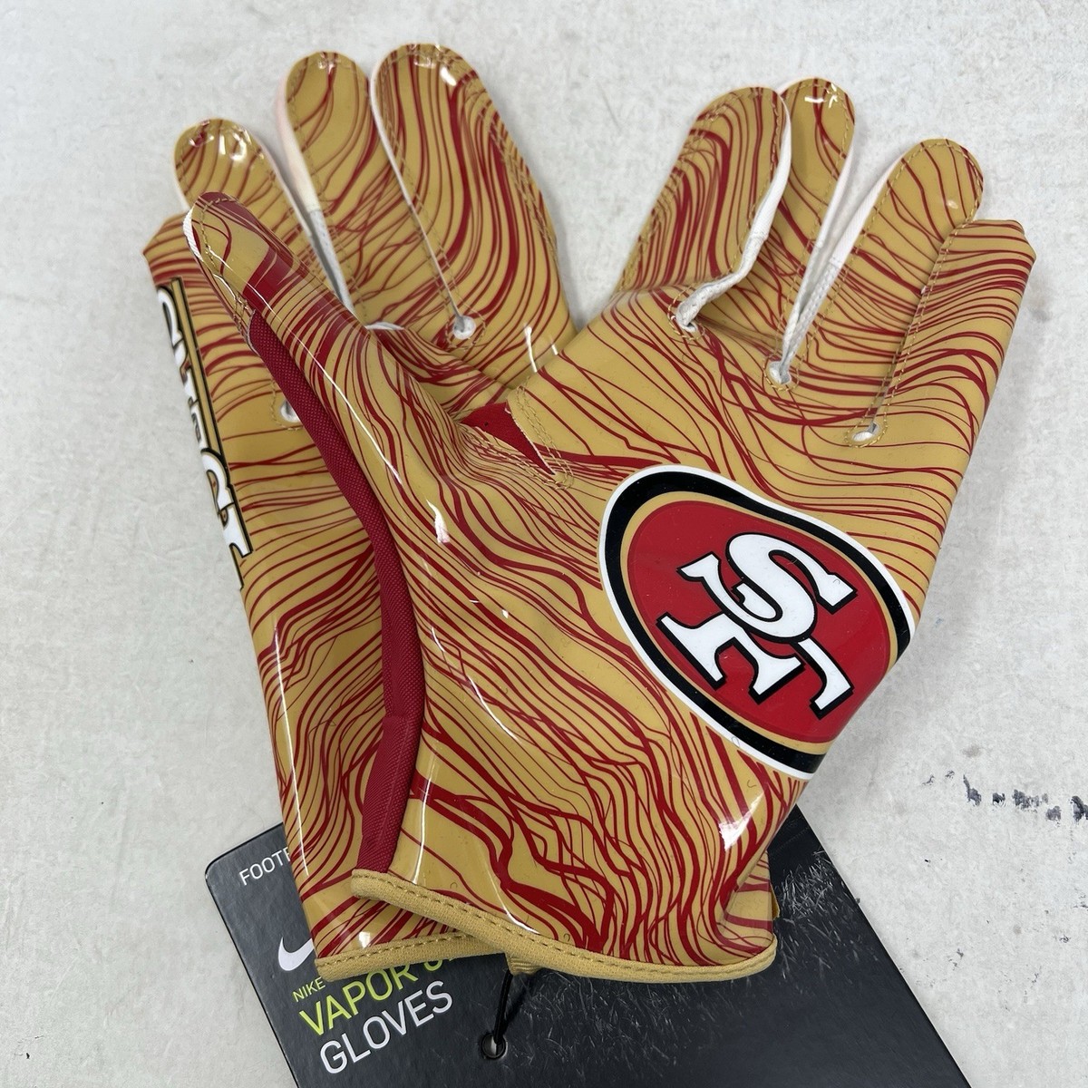 Nike Vapor Jet Football Gloves San Fran Francisco SF 49ers Niners