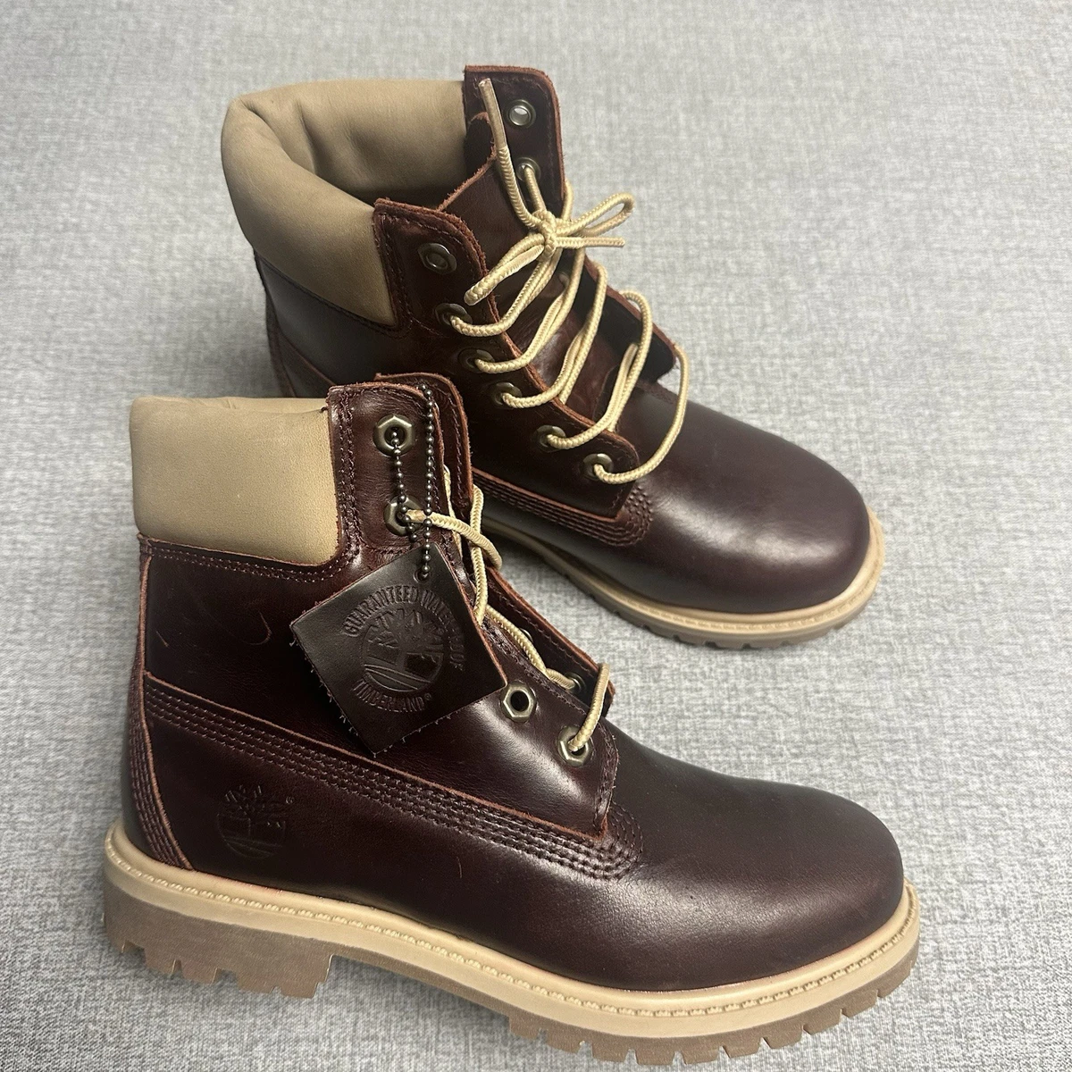 Timberland Women's Burgundy Premium 6inch Waterproof Lace-Up Boots