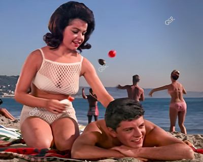 ANNETTE FUNICELLO - FRANKIE AVALON - 8''X10'' PHOTOGRAPH VIVID LUSTRE REPRINT
