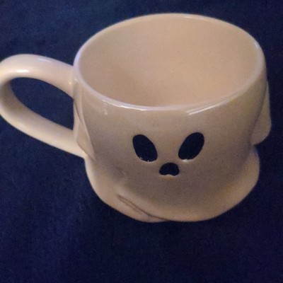 Halloween Ghost Shape and Face Coffee Cocoa Tea White Mug Cup