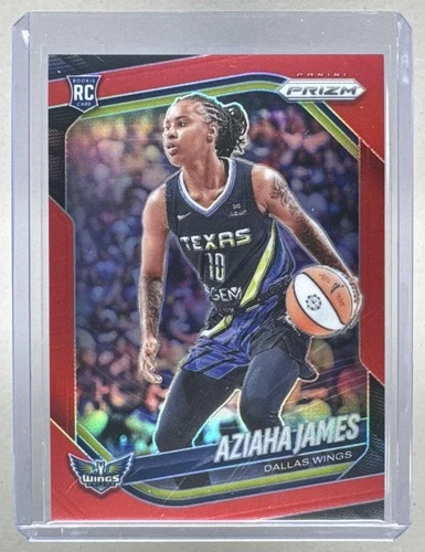 Aziaha James 2025 Panini WNBA Prizm #83 Red Rookie RC 23/299