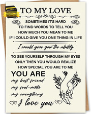 Romantic Valentines Day Card for Him Her - to My Love Valentines Day Gifts        