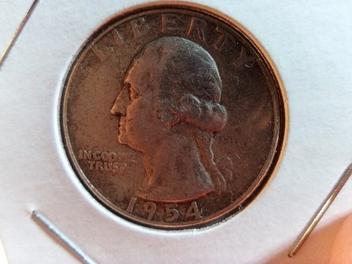 1954 Washington Quarter 90 % Silver Circulated