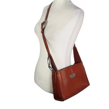 Nocona Belt Co Cognac Brown Leather Crossbody Bag Purse