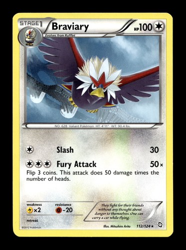 Braviary Dragons Exalted #112 (2012) Rare MP Pokemon