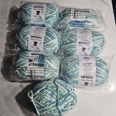 Bernat Baby Blanket Yarn Baby Blue Green 10.5 oz 220 Yds NEW Choose Quantity