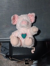 Vintage 1990s Little Piggy Plush Stuffed Animal Pink Pig
