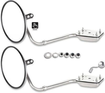 Hood Mount Convex Mirrors A Pair of Chrome Hood Mount Assembly Compatible