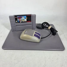 Mario Paint w/ Mouse & Pad Super Nintendo SNES - Tested & Working!
