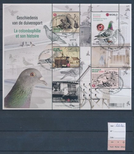 XE63165 Belgium 2020 FDC cancel pigeon sports history XXL sheet used