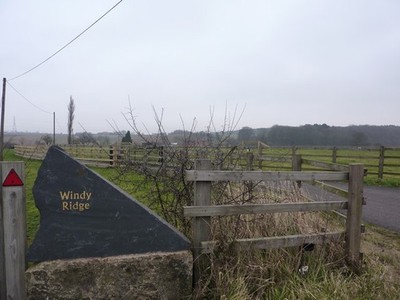 Foto A3 Tor zum Windy Ridge Shirebrook Eingang zu einer Landwohnung c2013