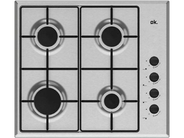 Placa de gas - ok. OBH 4641-3, 4 zonas, Zona grande 10 cm, 58 cm, Gas