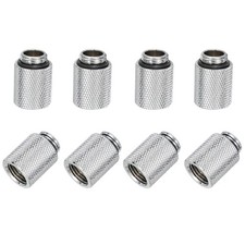 Male to Female Extender Fitting G1/4 x 20mm for Water Cooling System Silver 8pcs