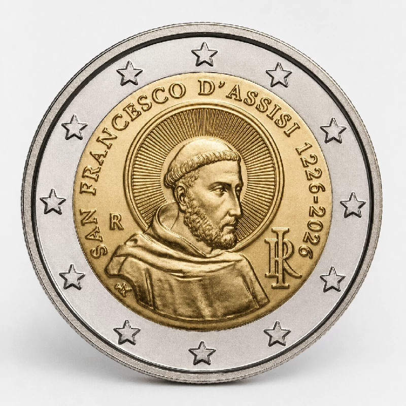 2 Euro Italie 2026 - Saint François d'Assise