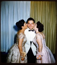 Lucky Groom - June 1957 WEDDING Stereo Realist 3D slide #1415