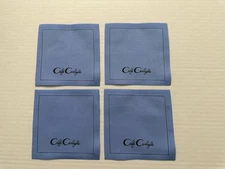 Cafe Carlyle Hotel New York City Blue Cocktail Napkins Set Of (4) NEW