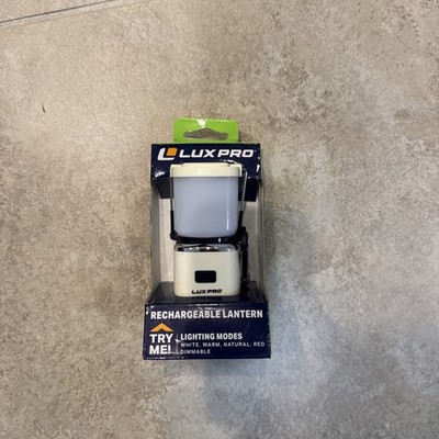 LUXPRO LP189BE Compact Portable USB-C Rechargeable Camping Lantern  BEIGE