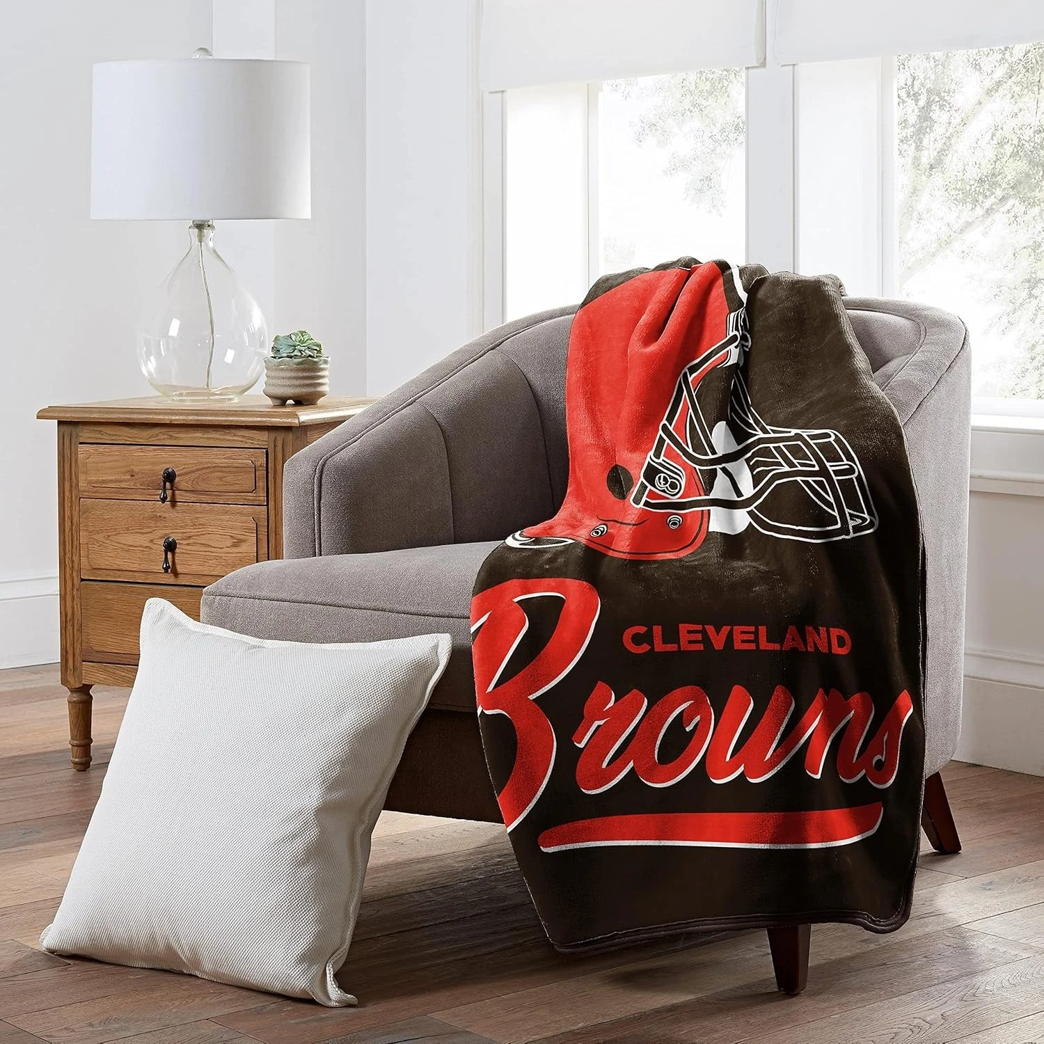 football Cleveland Browns Raschel Blanket