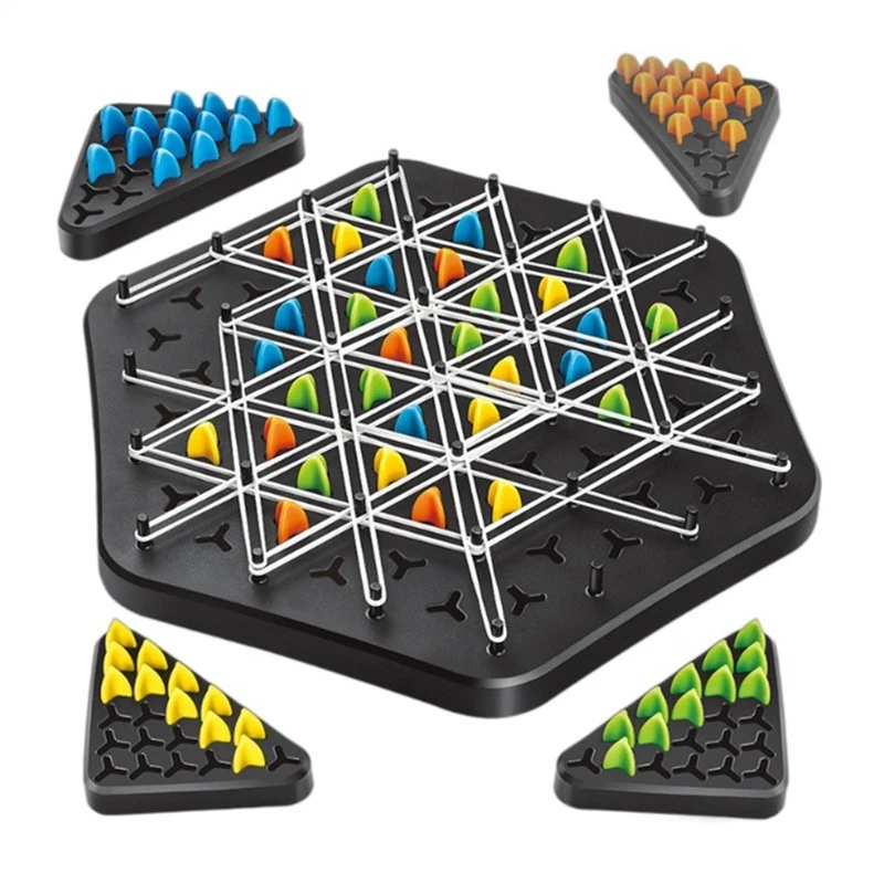 Fun Chain Triangle Game Interactive Peg Game Triangle Chess Board Game Xmas Gift - Image 3 of 4