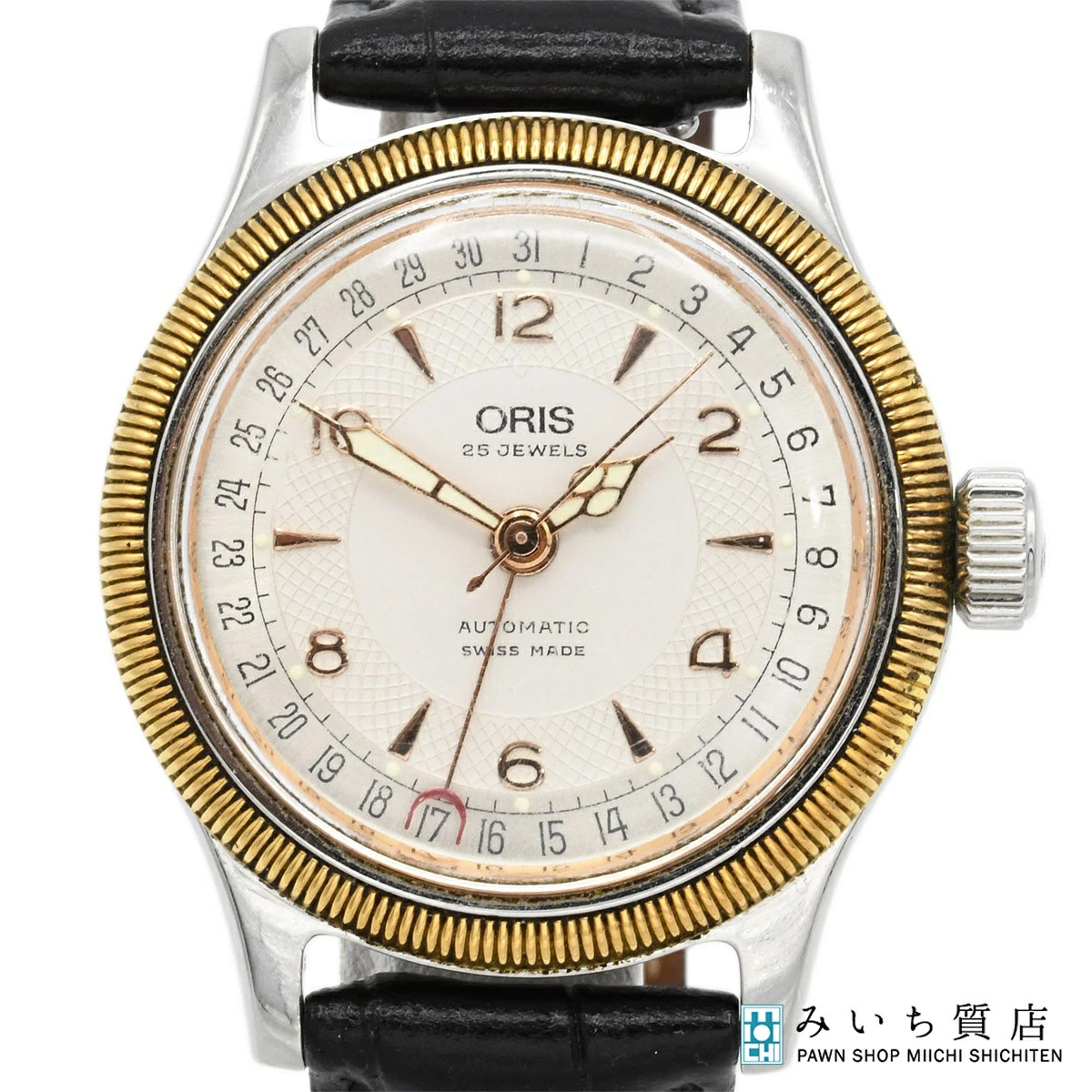 Used ORIS Pointer Date 7463B Skeleton Wristwatch,… - image 1