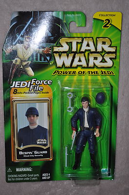 STAR WARS POWER OF JEDI POTJ BESPIN GUARD FORCE FILE ARMY BUILDER MOC SHACKLES