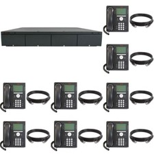 Unidad de control del sistema telefónico Avaya IP500 con 8 teléfonos Avaya 9508 1 X tarjeta de estación DS