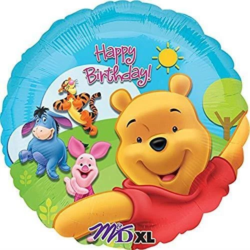 ФОЛЬГИРОВАННЫЙ ВОЗДУШНЫЙ ШАР WINNE THE POOH & FRIENDS С ДНЕМ РОЖДЕНИЯ 17 дюймов - Изображение 4 из 4